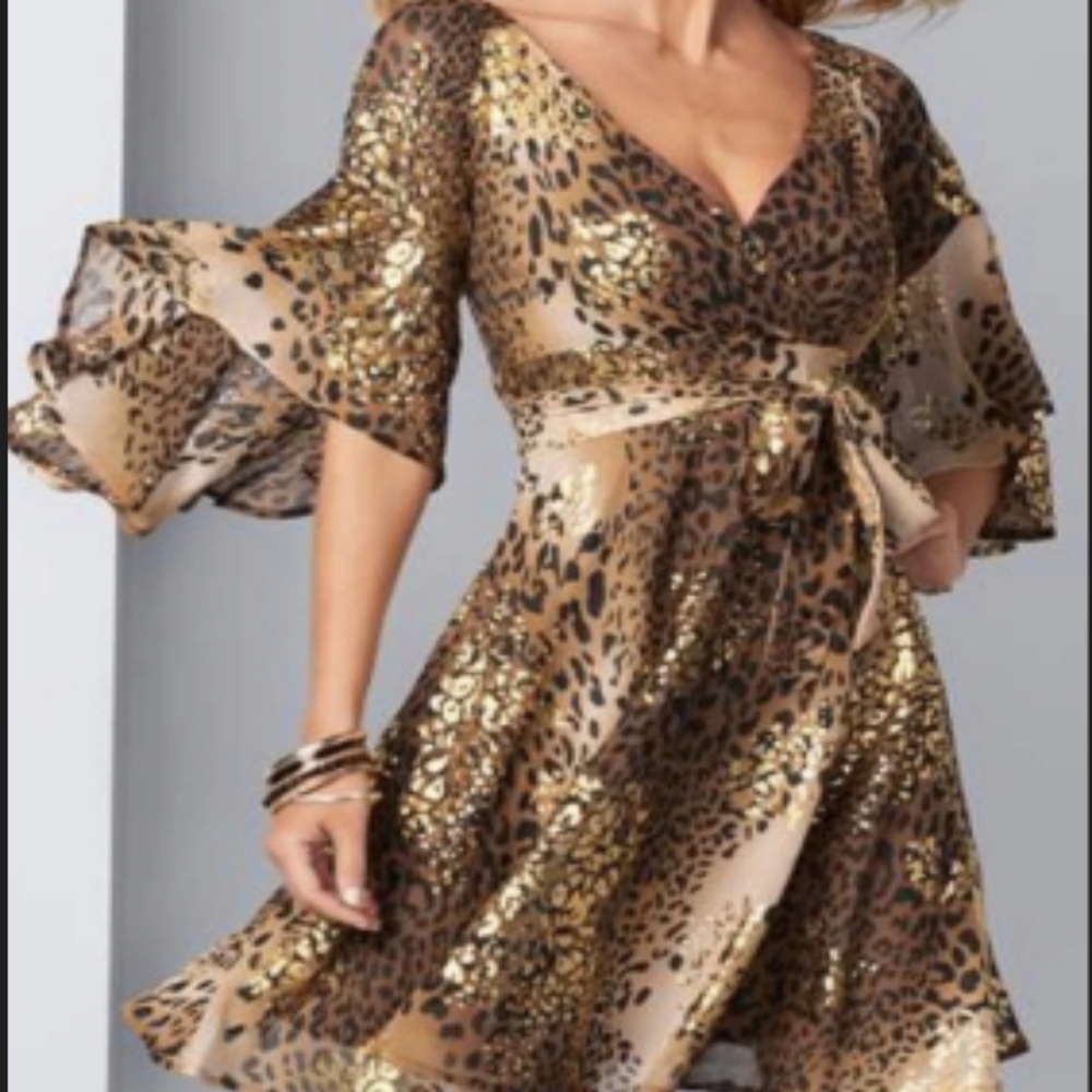 Venus Leopard Party Dress